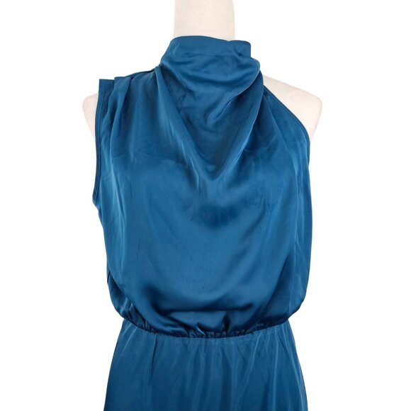 BTFBM Womens Med Sleeveless Halter Maxi Dress Elastic Waist & Button Closure - Picture 3 of 9